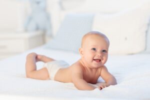 A baby looking healthy after addressing Tongue Tie and Colic in Beverly Hills.